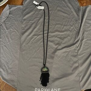 Park Lane 18” long Black Beaded Necklace with Pendant